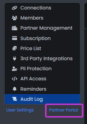 Partner Portal Option